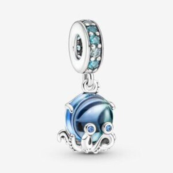 Pandora Murano Glass Cute Octopus Dangle Charm - Picture 5 of 5